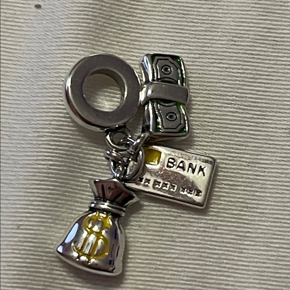 MULA Silver Charm Pendant with Money Symbols - Picture 10 of 10